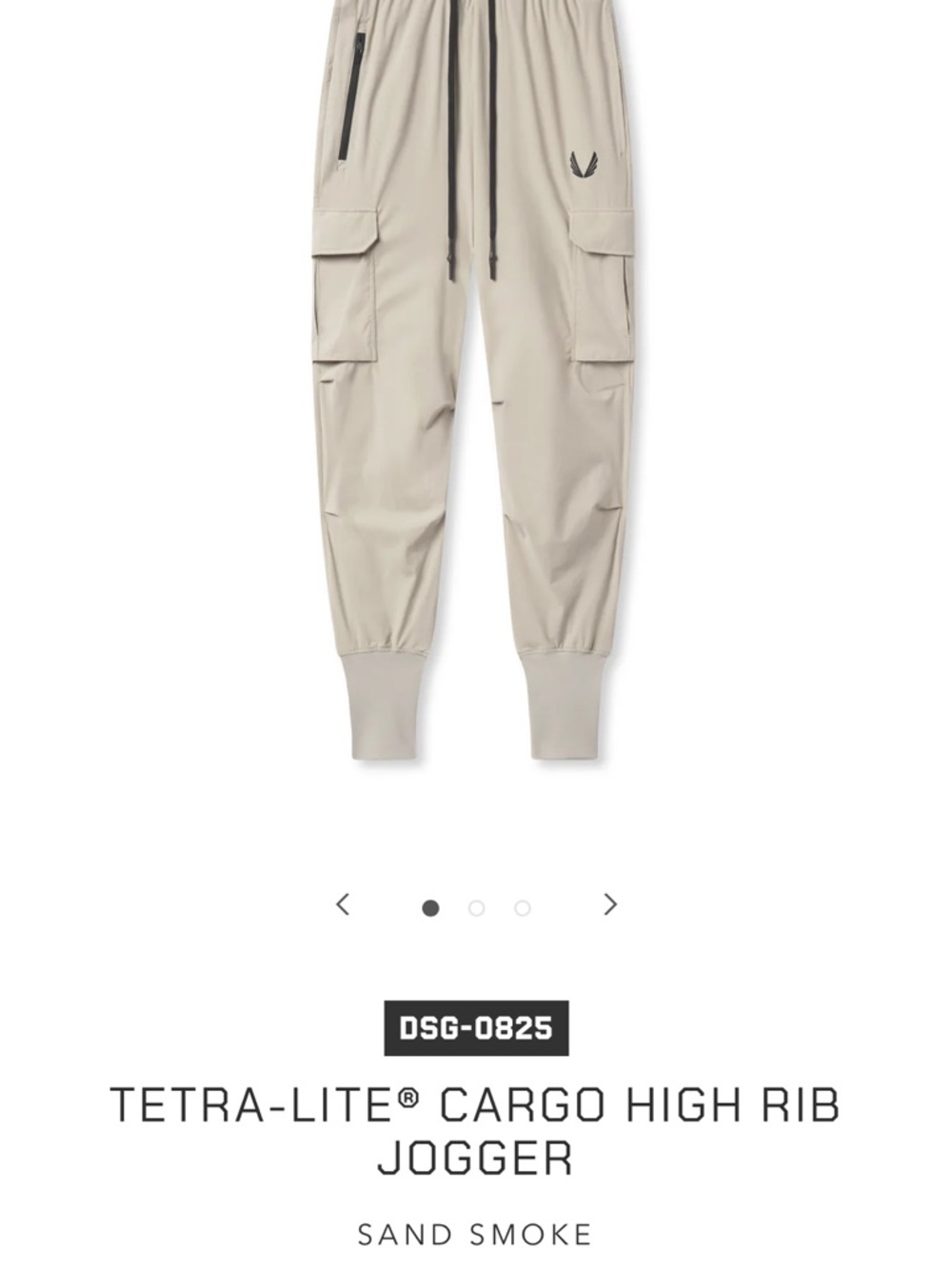 Tetra-Lite® Cargo High Rib Jogger - Sand Smoke